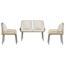Have Spisebordssæt 3 pcs Brun og Creme polyrattan