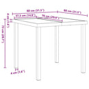 Havemøbel Bord Sort 80 x 80 x 73 cm Metal