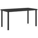 Havemøbel Bord Sort 140 x 70 x 73 cm Metal