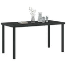 Havemøbel Bord Sort 140 x 70 x 73 cm Metal