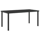 Havemøbel Bord Sort 160 x 80 x 73 cm Metal