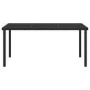Havemøbel Bord Sort 160 x 80 x 73 cm Metal