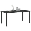 Havemøbel Bord Sort 160 x 80 x 73 cm Metal