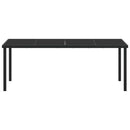 Havemøbel Bord Sort 200 x 80 x 73 cm Metal