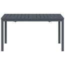 Terrassebord Antracit 180 x 80 x 74 cm Pulverlakeret stål