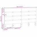 Hovedgærde Brun 140,5 x 3 x 80 cm Massiv fyrretræ
