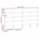 Hovedgærde Voks brun 160,5 x 3 x 80 cm Massiv fyrretræ