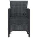 Have Stol med pude 2 pcs Antracit 53 x 49 x 85 cm Polypropylen