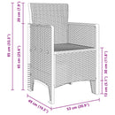 Have Stol med pude 2 pcs Antracit 53 x 49 x 85 cm Polypropylen