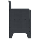 Have Stol med pude 2 pcs Antracit 53 x 49 x 85 cm Polypropylen