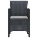 Have Stol med pude 2 pcs Antracit 53 x 49 x 85 cm Polypropylen