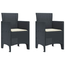 Have Stol med pude 2 pcs Antracit 53 x 49 x 85 cm Polypropylen