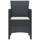 Have Stol med pude 2 pcs Antracit 53 x 49 x 85 cm Polypropylen