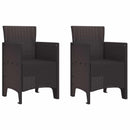 Have Stol med pude 2 pcs Brun 53 x 49 x 85 cm Polypropylen