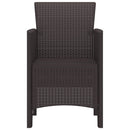 Have Stol med pude 2 pcs Brun 53 x 49 x 85 cm Polypropylen