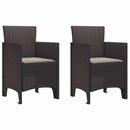 Have Stol med pude 2 pcs Brun 53 x 49 x 85 cm Polypropylen