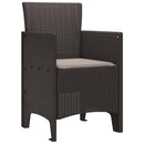 Have Stol med pude 2 pcs Brun 53 x 49 x 85 cm Polypropylen
