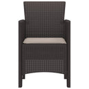 Have Stol med pude 2 pcs Brun 53 x 49 x 85 cm Polypropylen