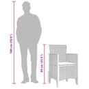Have Stol med pude 2 pcs Brun 53 x 49 x 85 cm Polypropylen