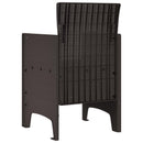 Have Stol med pude 2 pcs Brun 53 x 49 x 85 cm Polypropylen