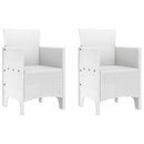 Have Stol med pude 2 pcs Hvid 53 x 49 x 85 cm Polypropylen