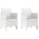 Have Stol med pude 2 pcs Hvid 53 x 49 x 85 cm Polypropylen