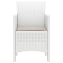Have Stol med pude 2 pcs Hvid 53 x 49 x 85 cm Polypropylen