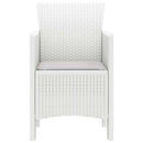 Have Stol med pude 2 pcs Hvid 53 x 49 x 85 cm Polypropylen