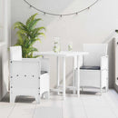 Have Stol med pude 2 pcs Hvid 53 x 49 x 85 cm Polypropylen