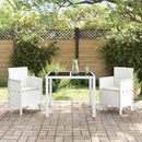 Have Stol med pude 2 pcs Hvid 53 x 49 x 85 cm Polypropylen