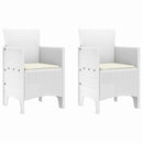 Have Stol med pude 2 pcs Hvid 53 x 49 x 85 cm Polypropylen