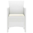Have Stol med pude 2 pcs Hvid 53 x 49 x 85 cm Polypropylen