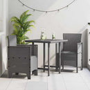 Have Stol med pude 2 pcs Lysegrå 53 x 49 x 85 cm Polypropylen