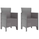 Have Stol med pude 2 pcs Lysegrå 53 x 49 x 85 cm Polypropylen