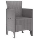 Have Stol med pude 2 pcs Lysegrå 53 x 49 x 85 cm Polypropylen