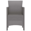 Have Stol med pude 2 pcs Lysegrå 53 x 49 x 85 cm Polypropylen