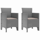 Have Stol med pude 2 pcs Lysegrå 53 x 49 x 85 cm Polypropylen
