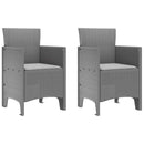 Have Stol med pude 2 pcs Lysegrå 53 x 49 x 85 cm Polypropylen