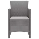 Have Stol med pude 2 pcs Lysegrå 53 x 49 x 85 cm Polypropylen