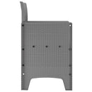 Have Stol med pude 2 pcs Lysegrå 53 x 49 x 85 cm Polypropylen