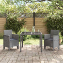 Have Stol med pude 2 pcs Lysegrå 53 x 49 x 85 cm Polypropylen