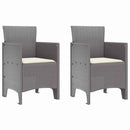Have Stol med pude 2 pcs Lysegrå 53 x 49 x 85 cm Polypropylen