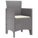 Have Stol med pude 2 pcs Lysegrå 53 x 49 x 85 cm Polypropylen