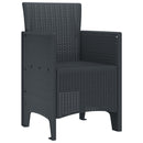 Have Stol med pude 4 pcs Antracit 53 x 49 x 85 cm Polypropylen