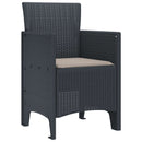 Have Stol med pude 4 pcs Antracit 53 x 49 x 85 cm Polypropylen