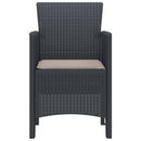 Have Stol med pude 4 pcs Antracit 53 x 49 x 85 cm Polypropylen
