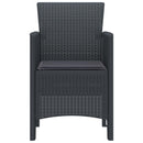 Have Stol med pude 4 pcs Antracit 53 x 49 x 85 cm Polypropylen