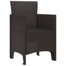 Have Stol med pude 4 pcs Brun 53 x 49 x 85 cm Polypropylen