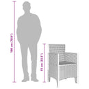 Have Stol med pude 4 pcs Brun 53 x 49 x 85 cm Polypropylen