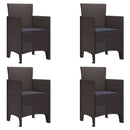 Have Stol med pude 4 pcs Brun 53 x 49 x 85 cm Polypropylen